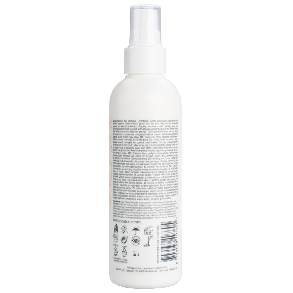 Solskydd spray Bambo Nature Spf 30 200 ml