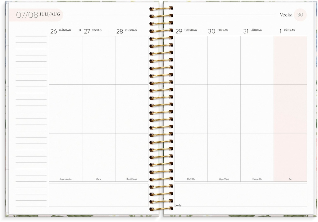 Life Organizer 2027 Blommor Burde