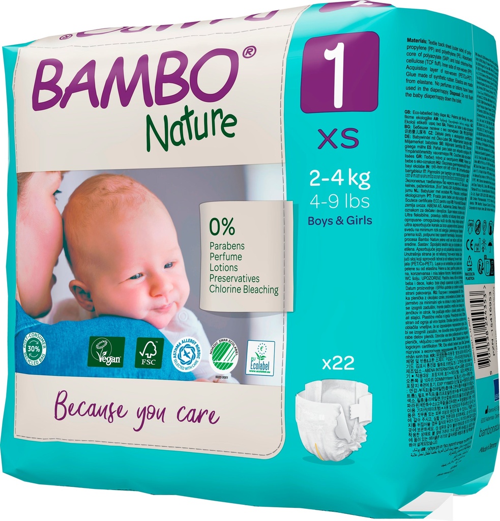 Blöjor Bambo 1 2-4 kg 22 st/fp