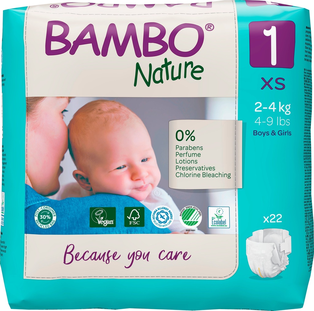 Blöjor Bambo 1 2-4 kg 22 st/fp