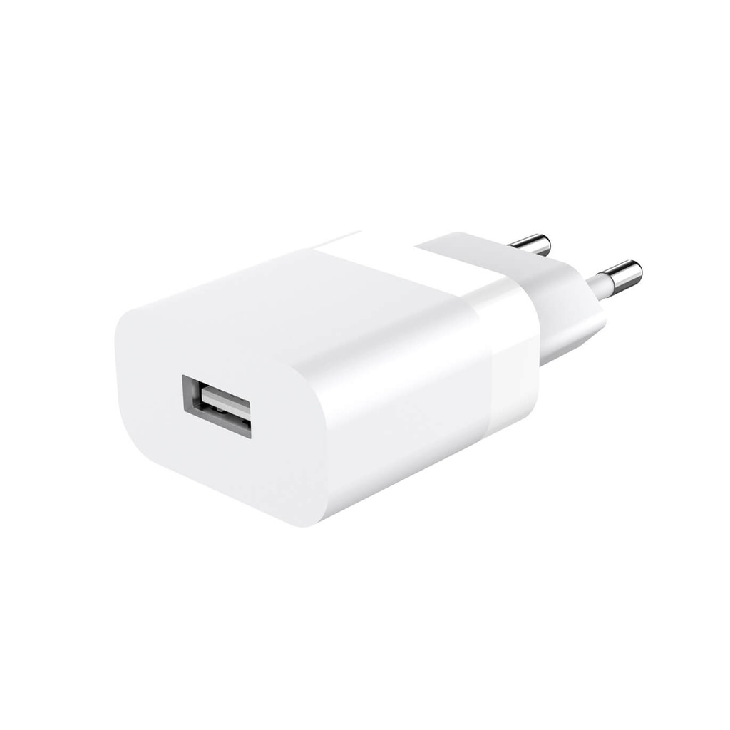 Laddare 1xUSB-A+Lightning 1 m vit