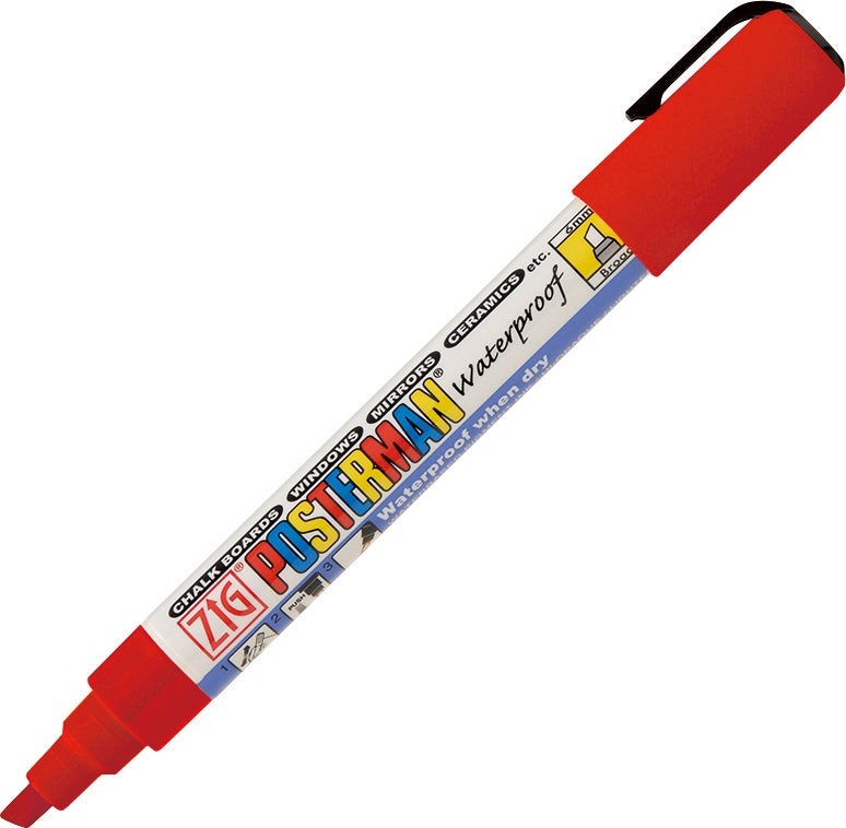Märkpenna Posterman 6 mm Vattenfast Röd