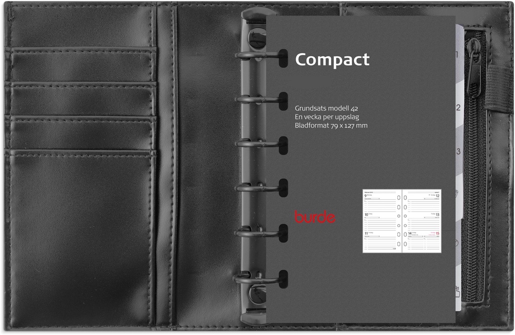 Systemkalender Compact 2027 konstläder Burde