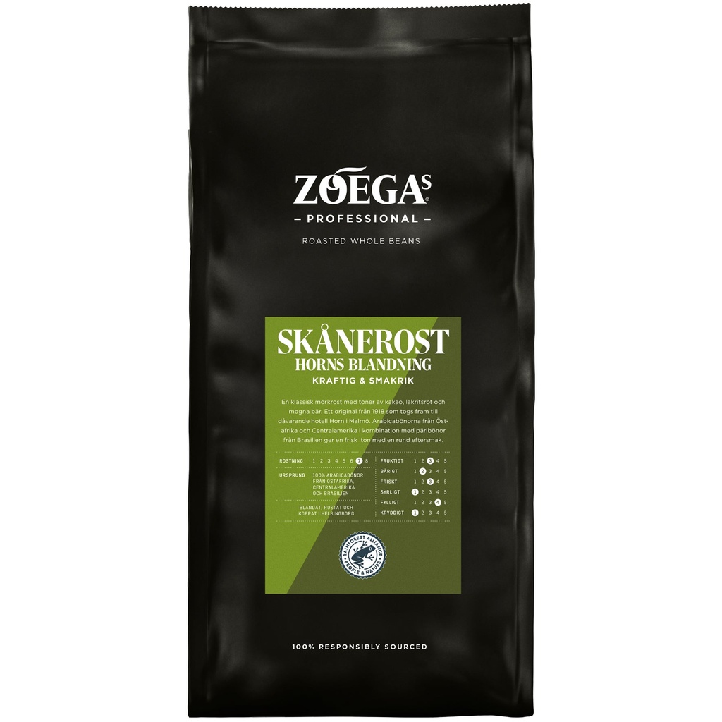 Kaffe Zoégas Professional Skånerost Hornsblandning Hela Bönor 750 g