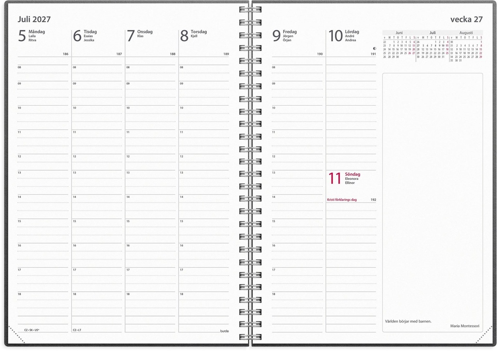 Kalender 2027 Business A5 Flora Burde