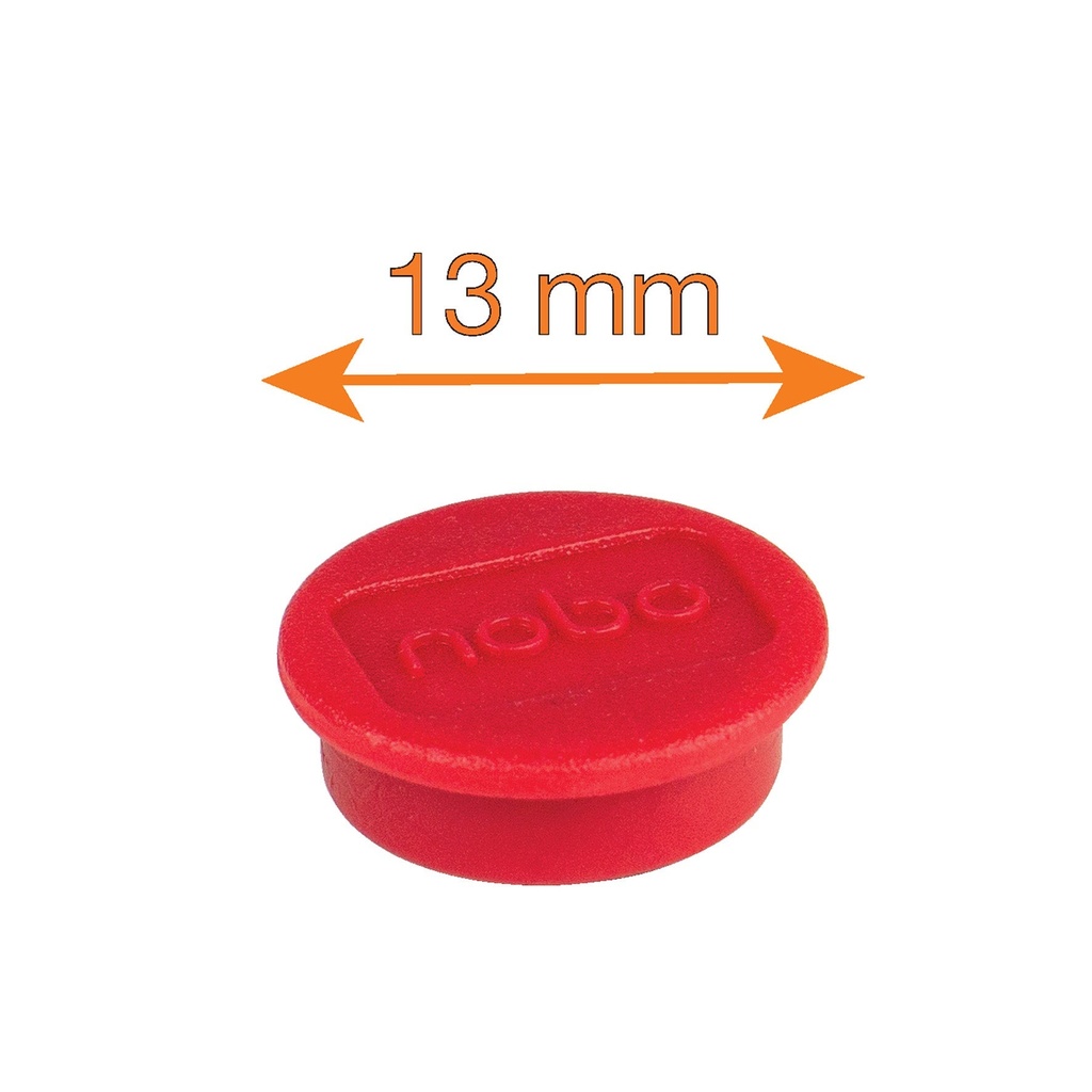 Magnet Nobo 13 mm röd 10-pack
