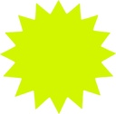 Stjärna 180 mm fluor gul 25 st/fp
