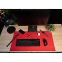 Skrivbordsunderlägg PU 40x80 cm Black/red