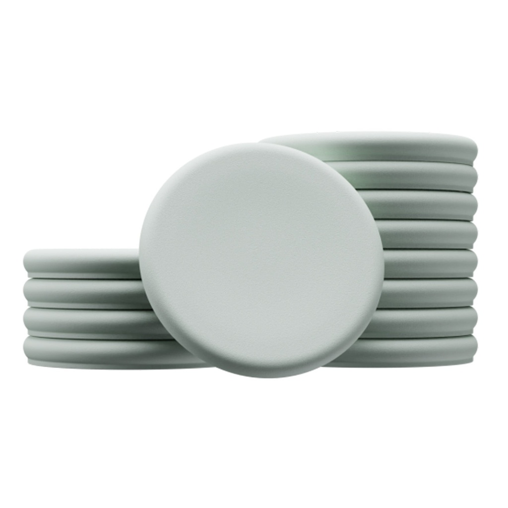 Magnet 30 mm glastavlor sage green 5-pack