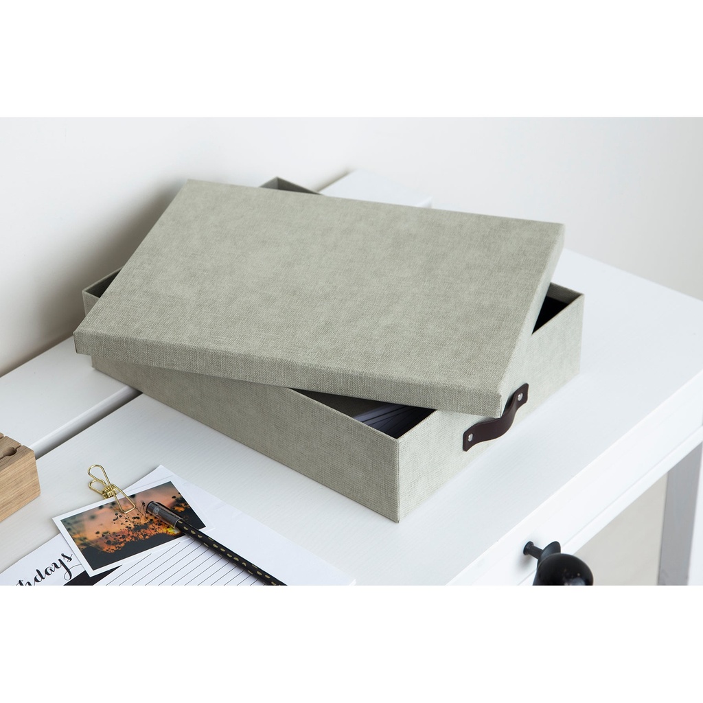 Förvaringsbox / Brevbox Bigso Oskar canvas linen