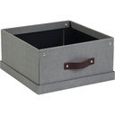 Förvaringsbox Bigso Levi canvas grå
