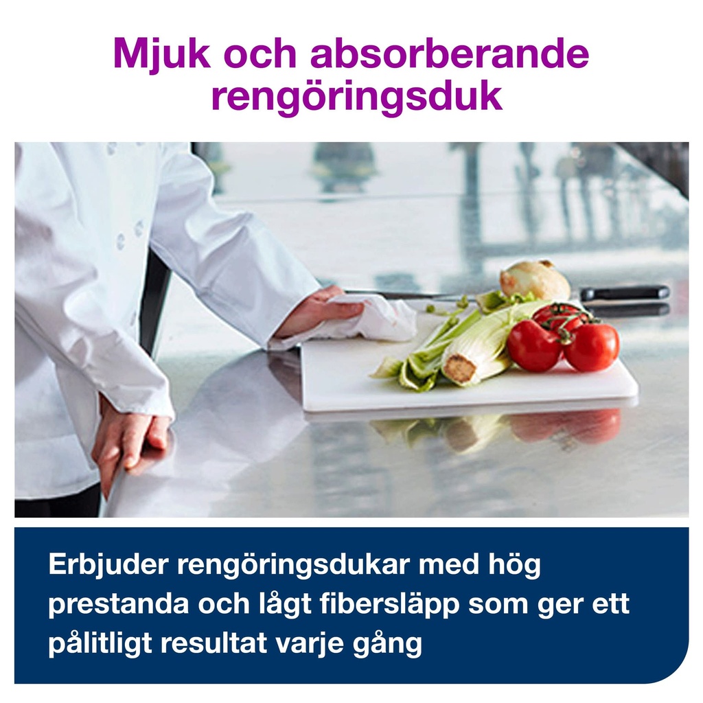 Rengöringsduk slitstark Tork W8 50-pack vit