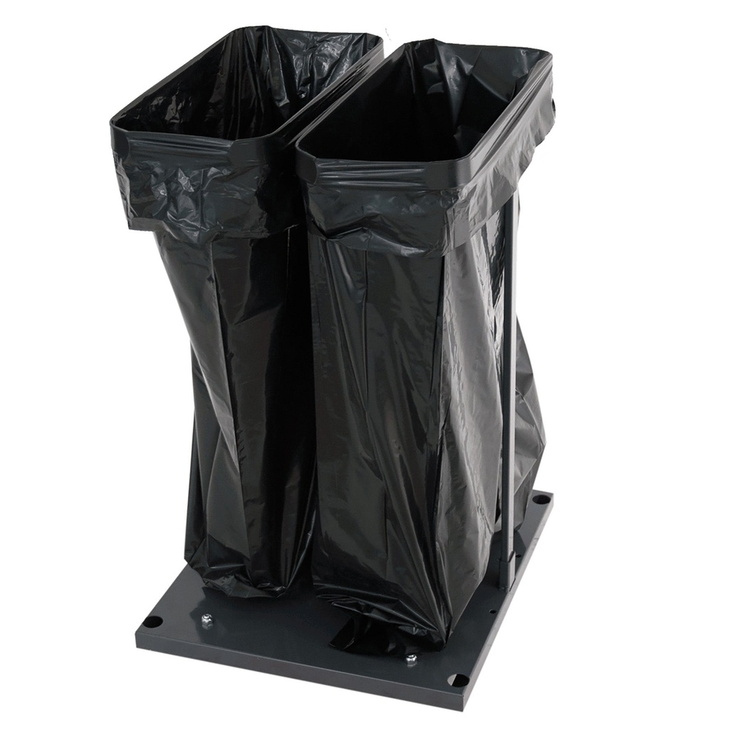 Säckvagn Guran 2 x 60 liter grå