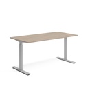 Skrivbord el 160x80 cm Vit ask/Silver