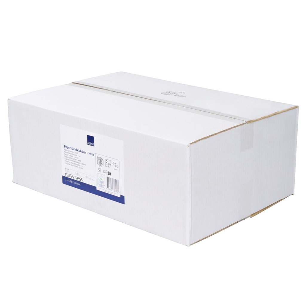 Handduk Nonstop 2-lager vit 3125 st/fp