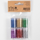 Glitter Bio mixade färger 6x7ml