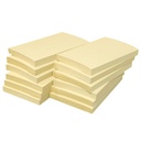 Notisblock Recycled 75x125 mm gul 12-pack