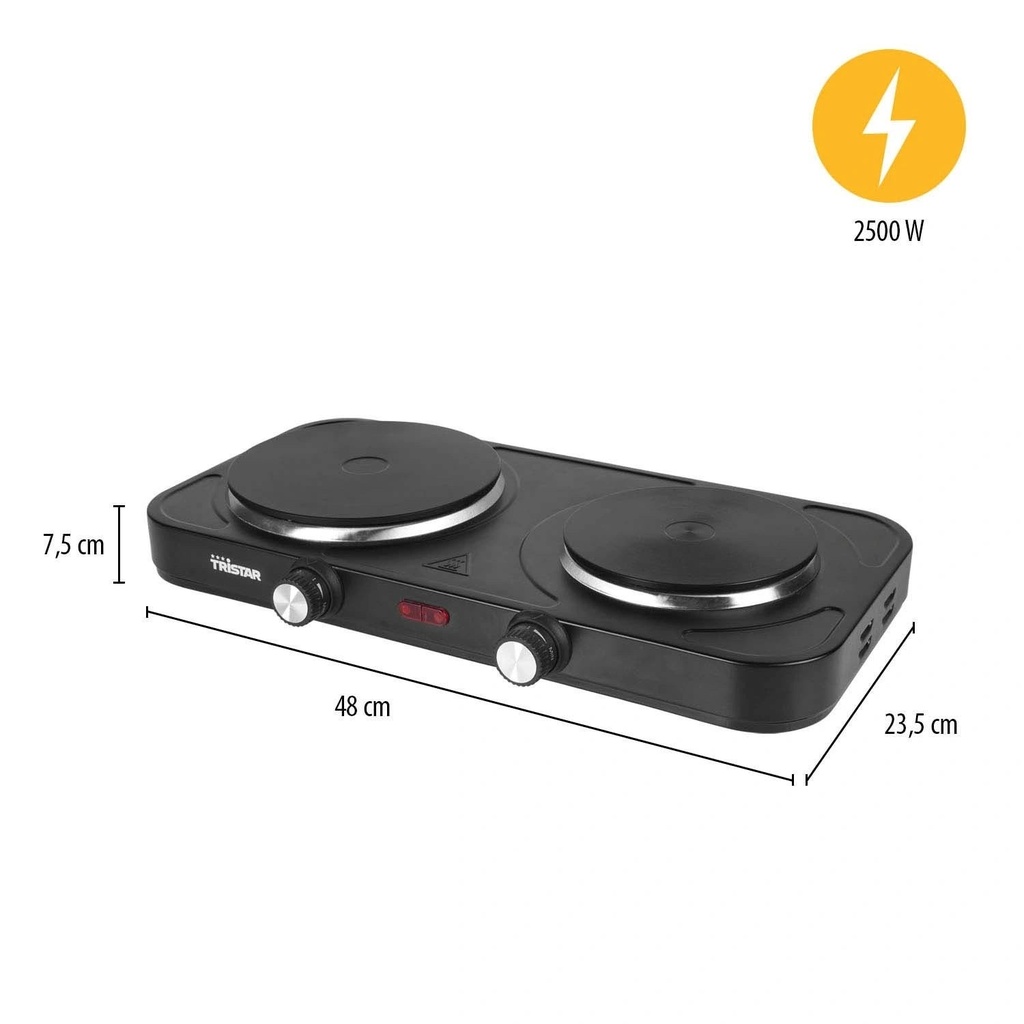 Kokplatta dubbel Tristar KP 6152 2500W