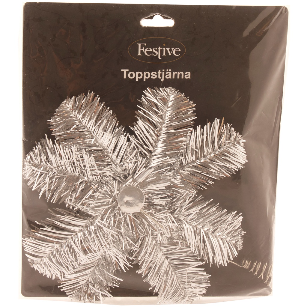 Toppstjärna 22 cm Glitter