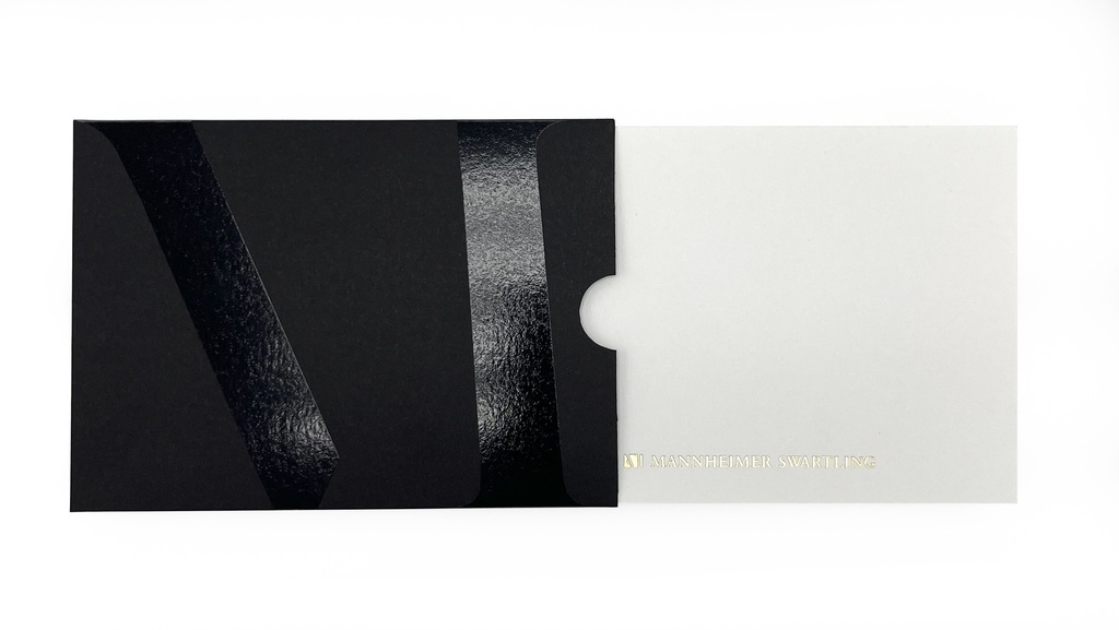 Slidekuvert C6 svart folie + Part UV-lack utan logo 10st/fp