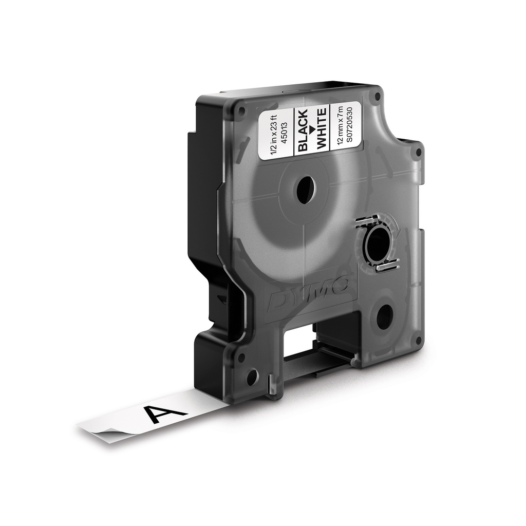 Märkband Dymo D1 sva/vit  12mm