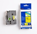 Märkband TZe641 18 mm svart/gul