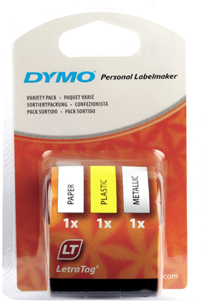 Märkband Dymo LetraTag  3-pack