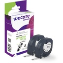 Märkband Wecare plast för textil svart/vit 12 mm 2 Meter 2-pack