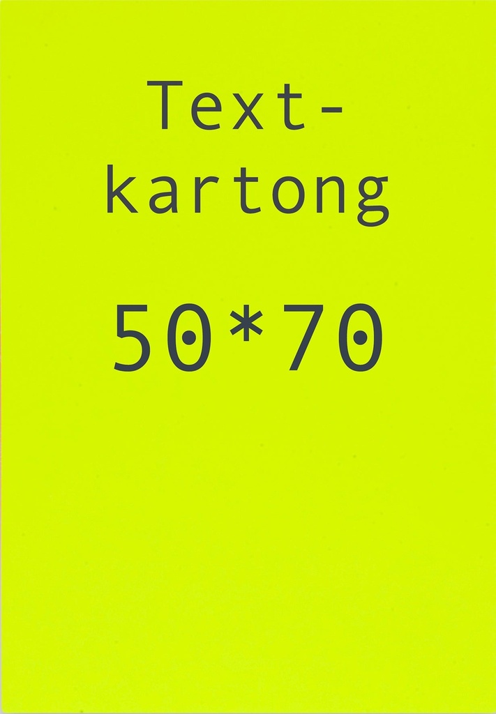 Kartong 50 x 70 cm fluor. gul 10 st/fp