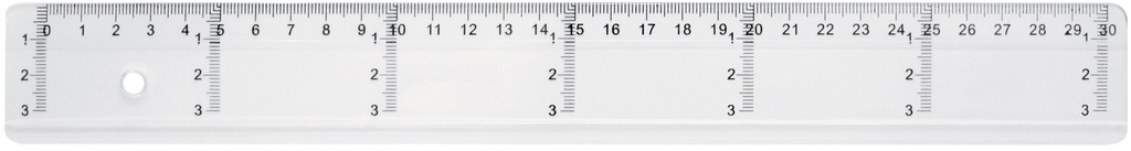 Linjal med tvärgradering 30cm