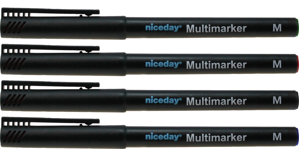 Märkpenna Niceday medium permanent 4-set