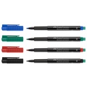 Märkpenna Faber Castell Medium permanent 4 st/fp