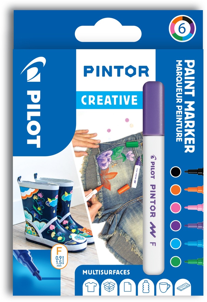 Märkpenna Pintor creativ 6 st/fp