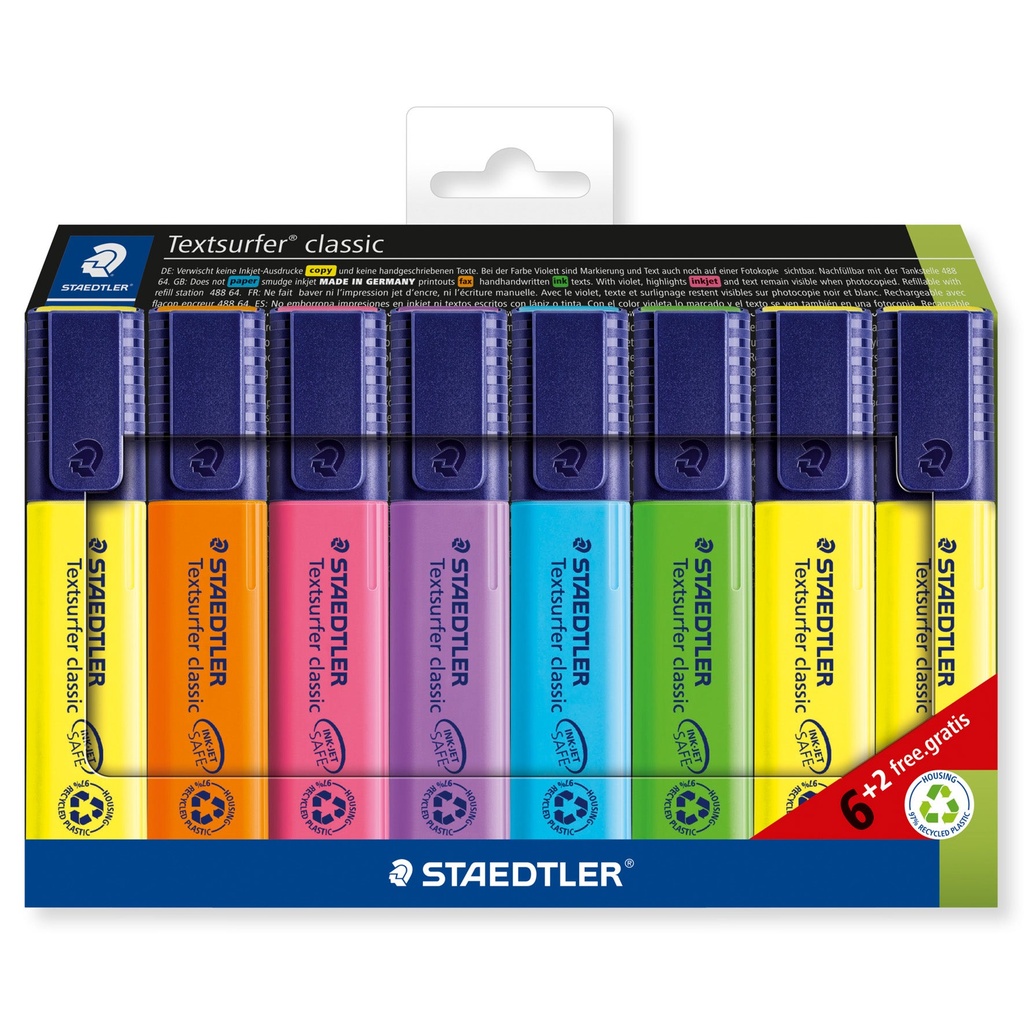 Överstrykningspennor  Staedtler 364 - Textsurfer Classic 8/fp