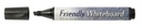 Whiteboardpenna Friendly sned svart