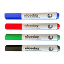 Whiteboard-penna rund spets 4 st/set