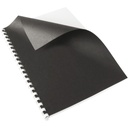 Kartongomslag A4 svart läderstruktur 100-pack