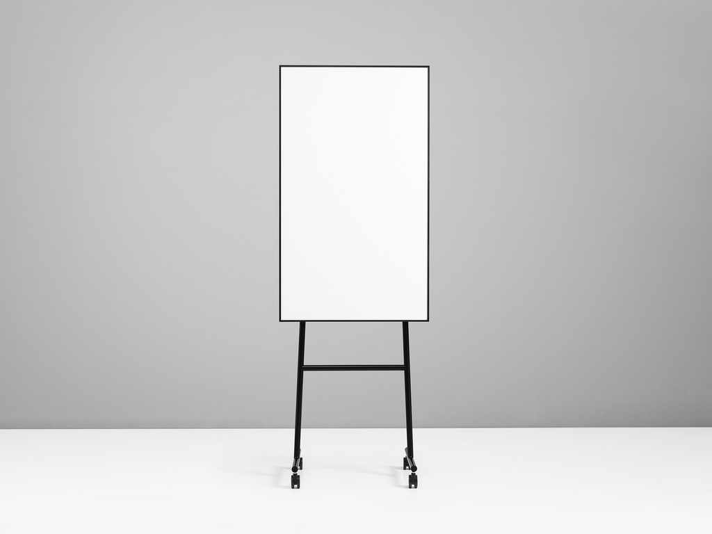 Mobilt blädderblockställ svart