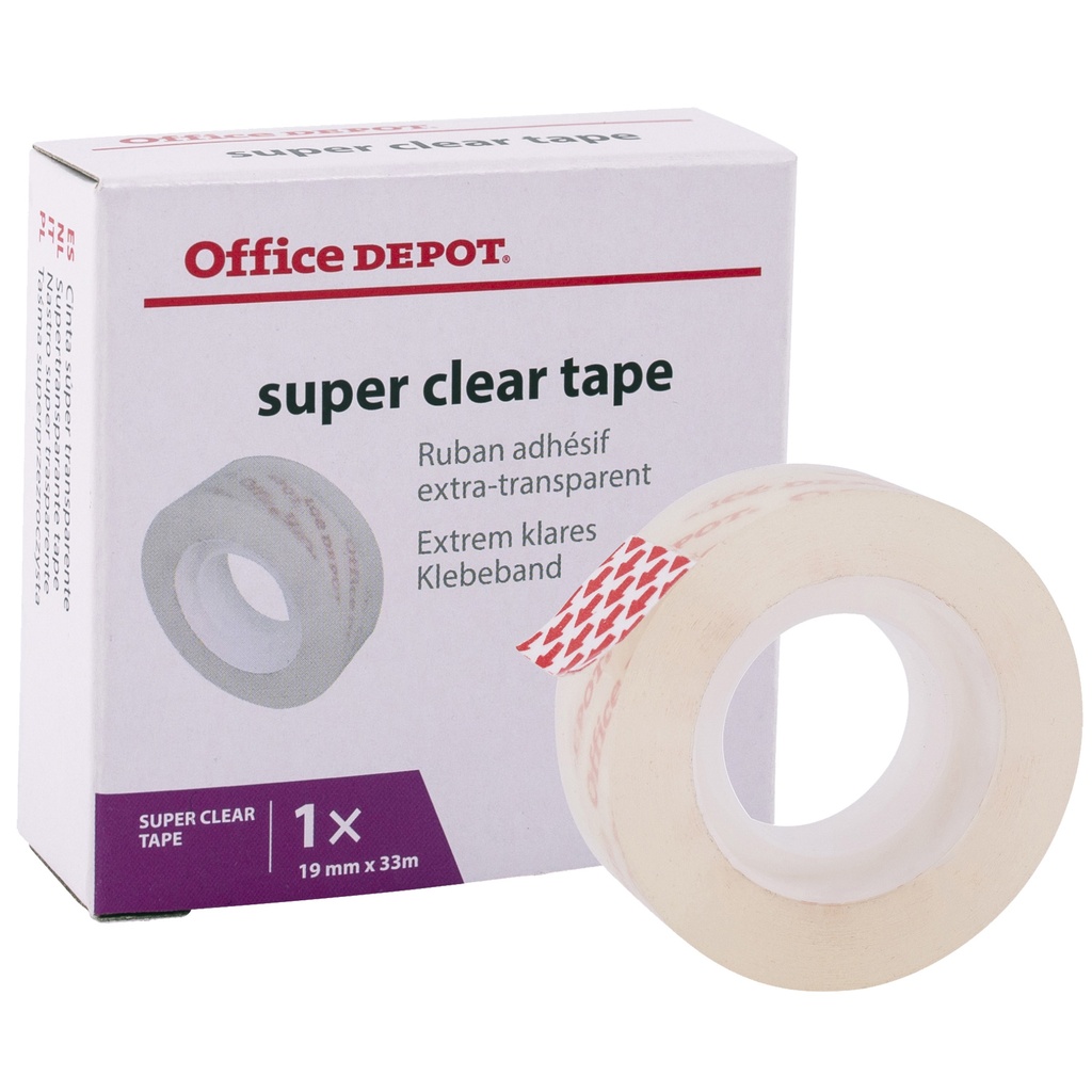 Kontorstejp OD 33mx19mm transp