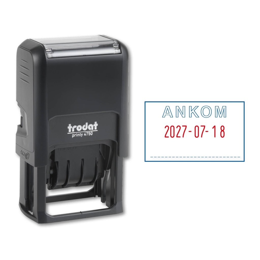Stämpel Ankom + Datum Trodat 4750