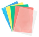 Mapp A4 PP 0,12 sorterade färger - transparent, blå, grön, gul, röd 10/fp