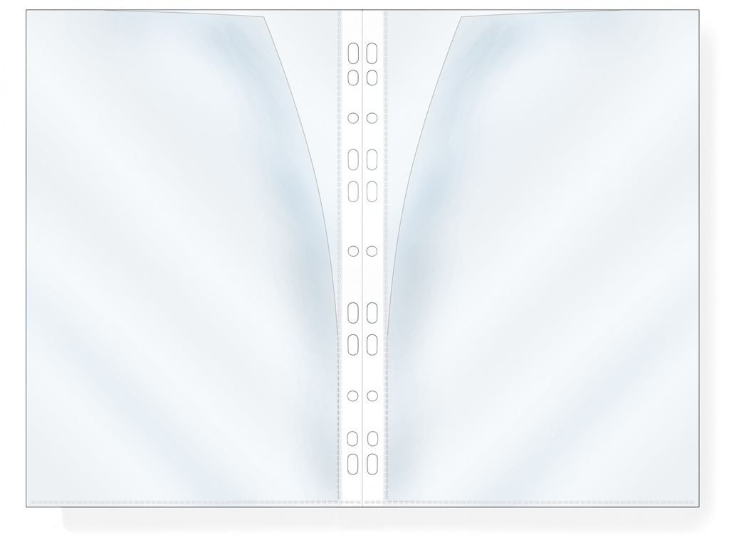 Plastficka dubbelvikt A4 trans
