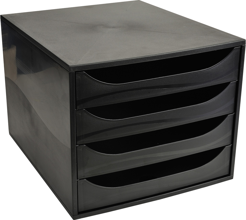 Förvaringsbox  4-låd svart