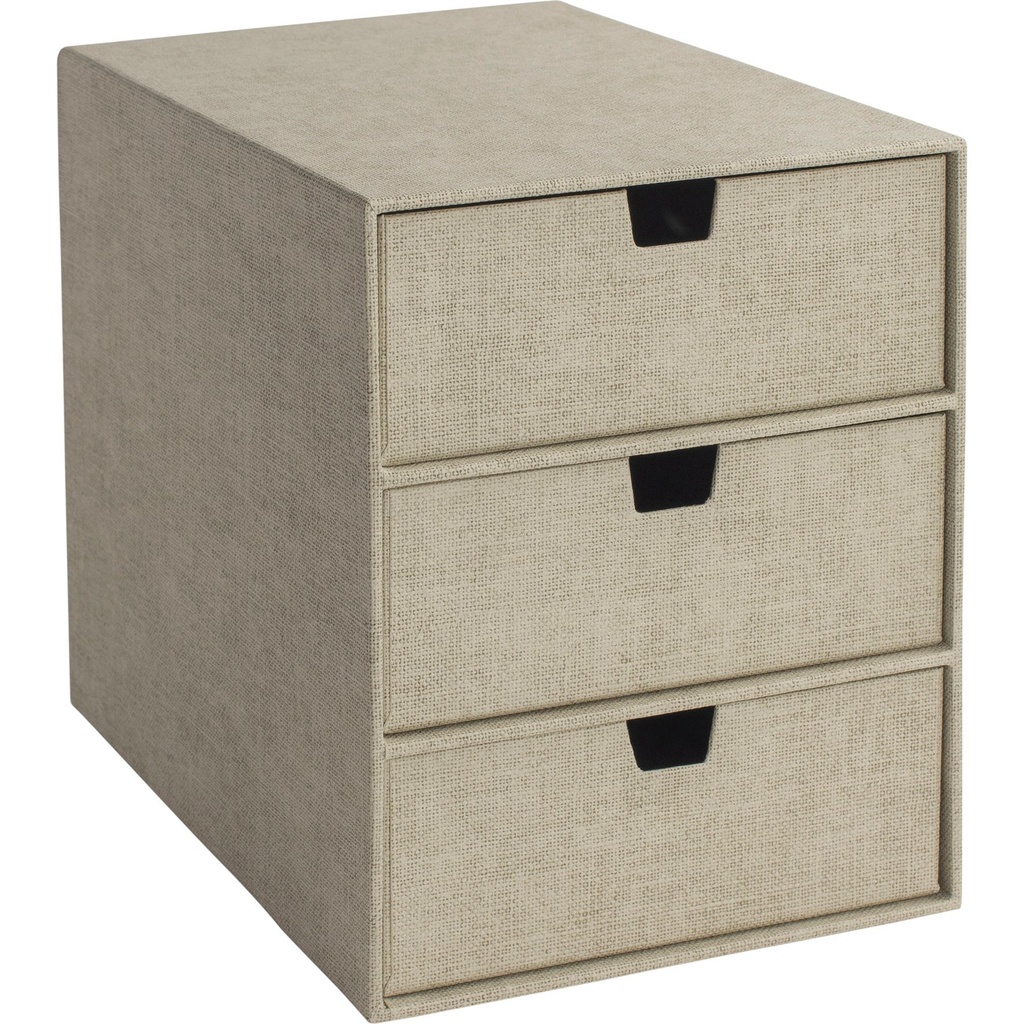 3-lådsbyrå Bigso Ingrid canvas linen
