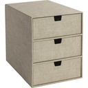 3-lådsbyrå Bigso Ingrid canvas linen