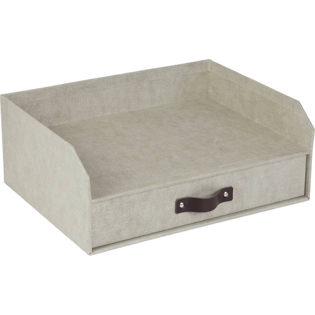 Brevkorg Bigso Walter med låda canvas linen
