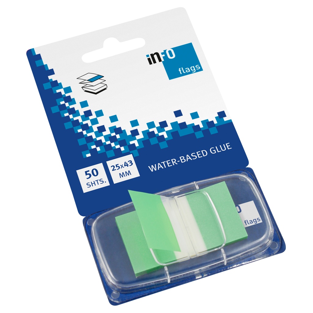 Märkflik Infoflags Index grön 50/fp