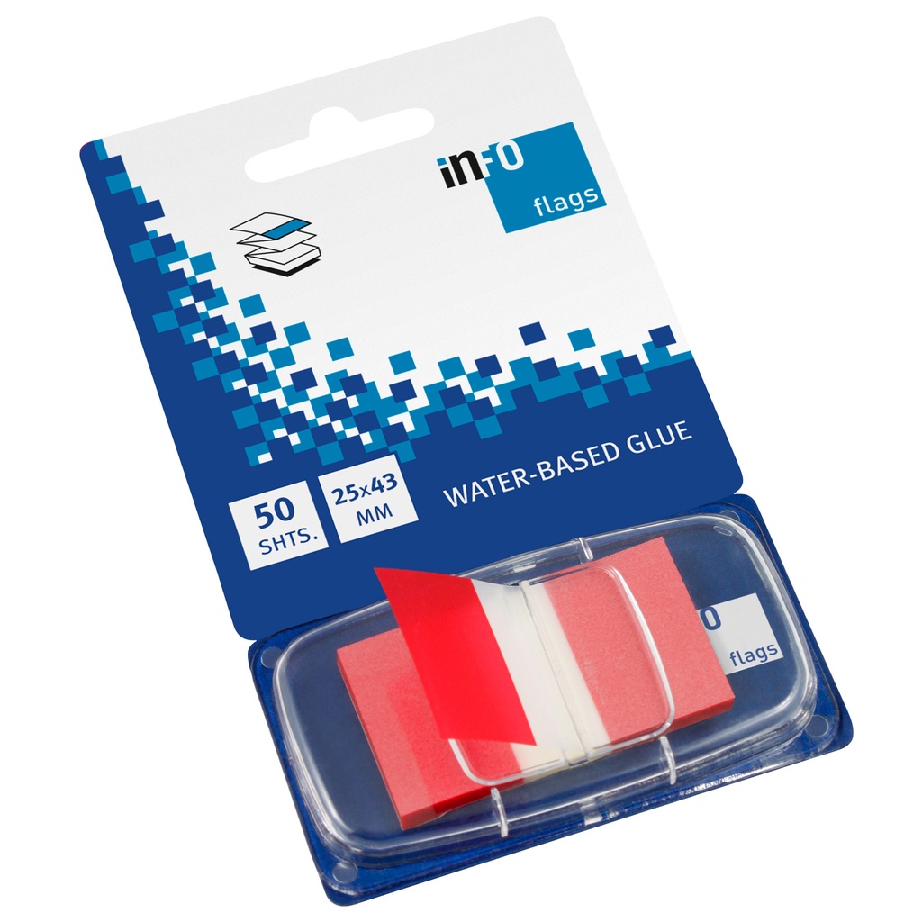 Märkflik Infoflags Index röd 50/fp