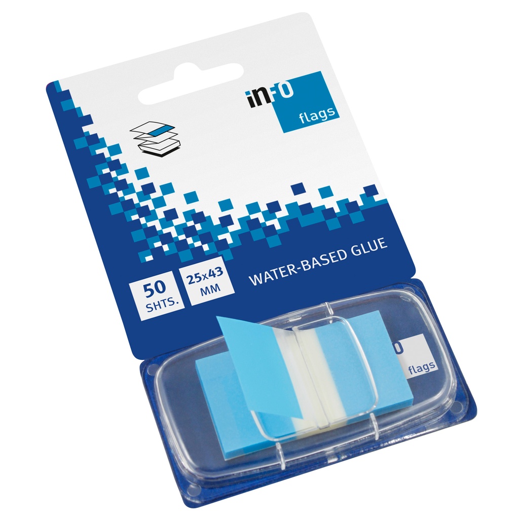 Märkflik Infoflags blå 50/fp
