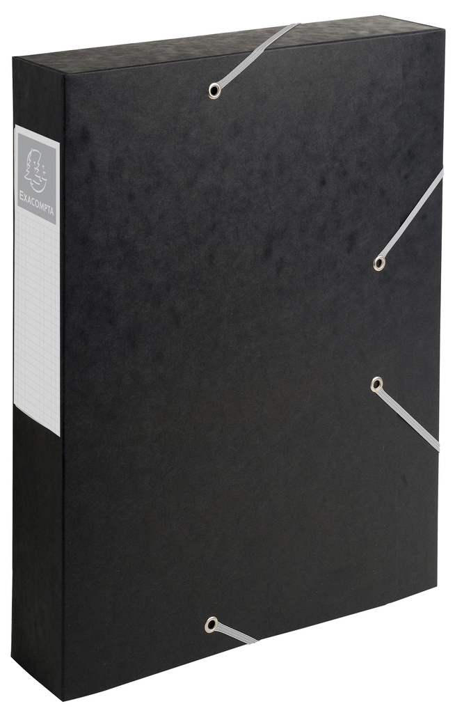 Dokumentbox A4 papp 60mm svart
